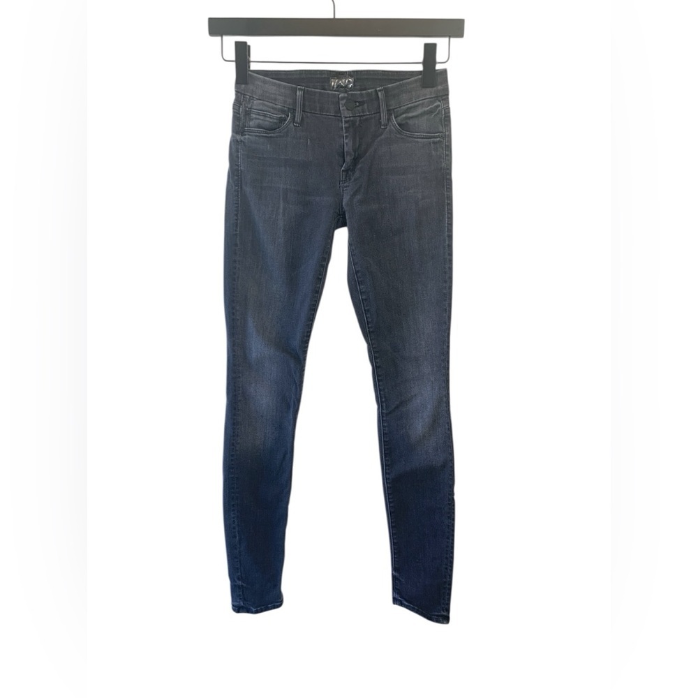 Mother The Looker Midrise Mid Weight Black Skinny Jean